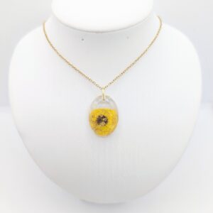 naszyjnik kryształowy owalny z jaskrem